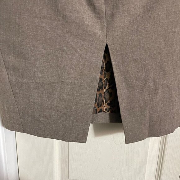Express Design Studios Womens Brown Back Slit Career Pencil Skirt Size 6 - Picture 4 of 8